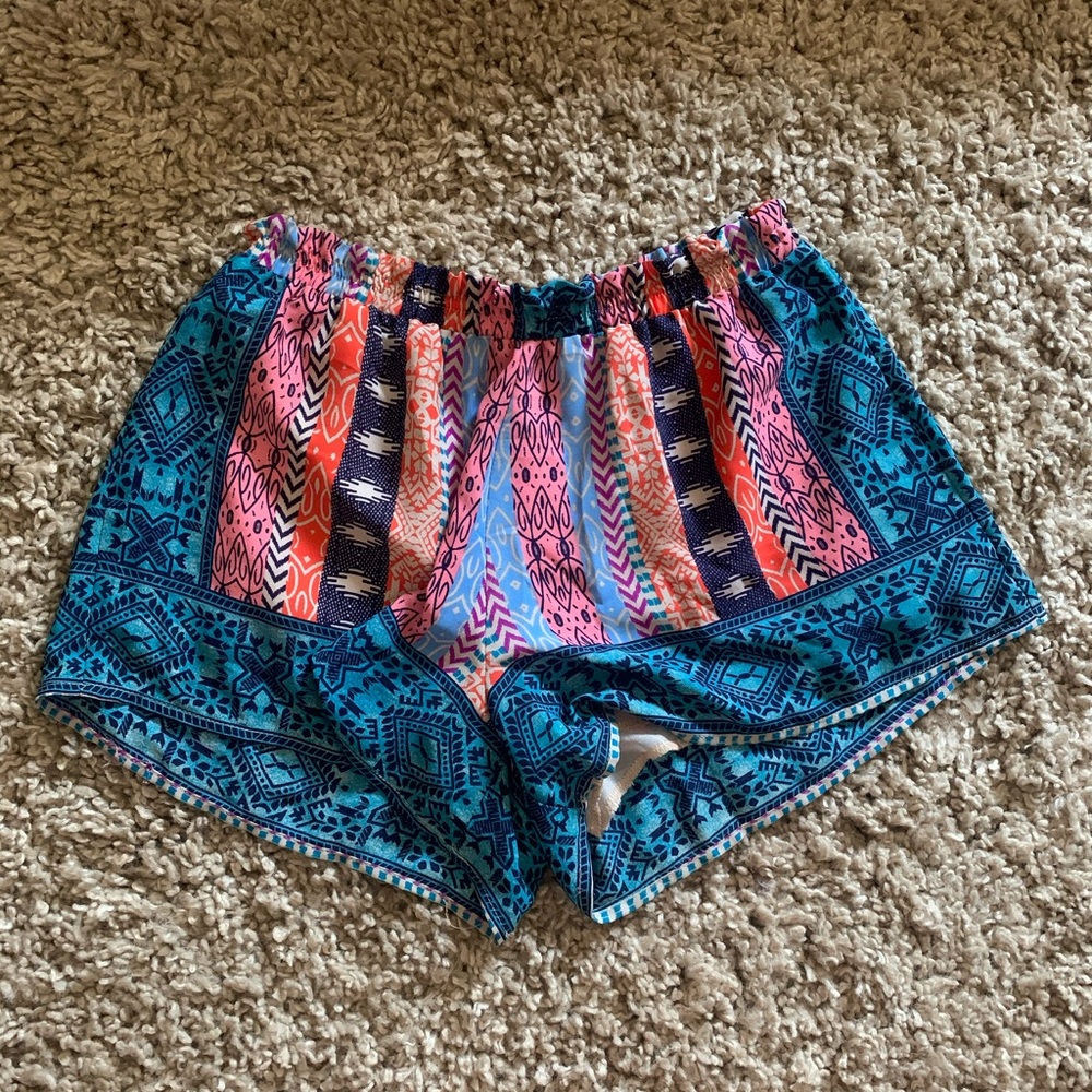 Boho Colorful Summer Shorts - Picture 1 of 3